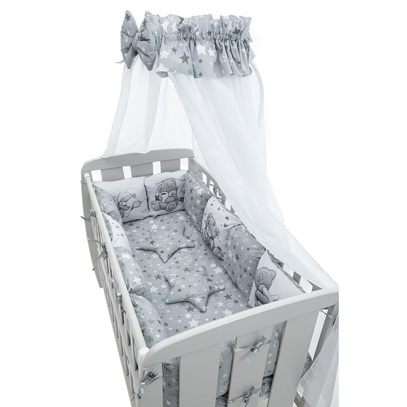 Постільна білизна Babyroom Bortiki Print-08 сірий ведмедики