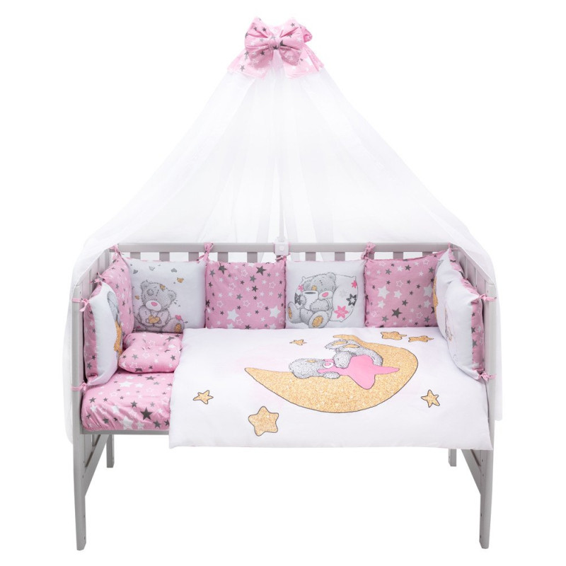 Постільна білизна Babyroom Bortiki Print-08 рожевий ведмедики