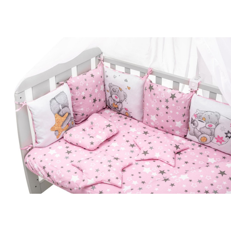 Постільна білизна Babyroom Bortiki Print-08 рожевий ведмедики