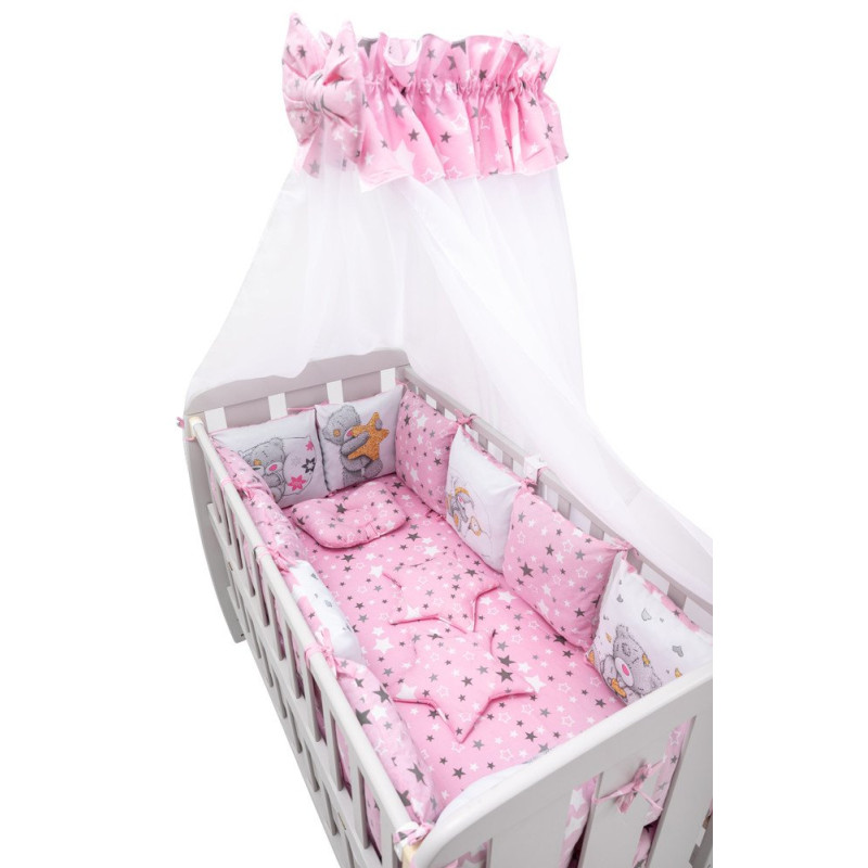 Постільна білизна Babyroom Bortiki Print-08 рожевий ведмедики