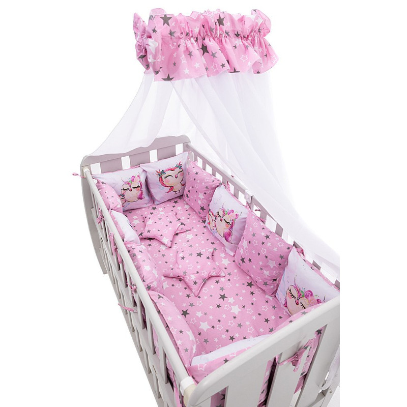 Постільна білизна Babyroom Bortiki Print-08 рожевий сови