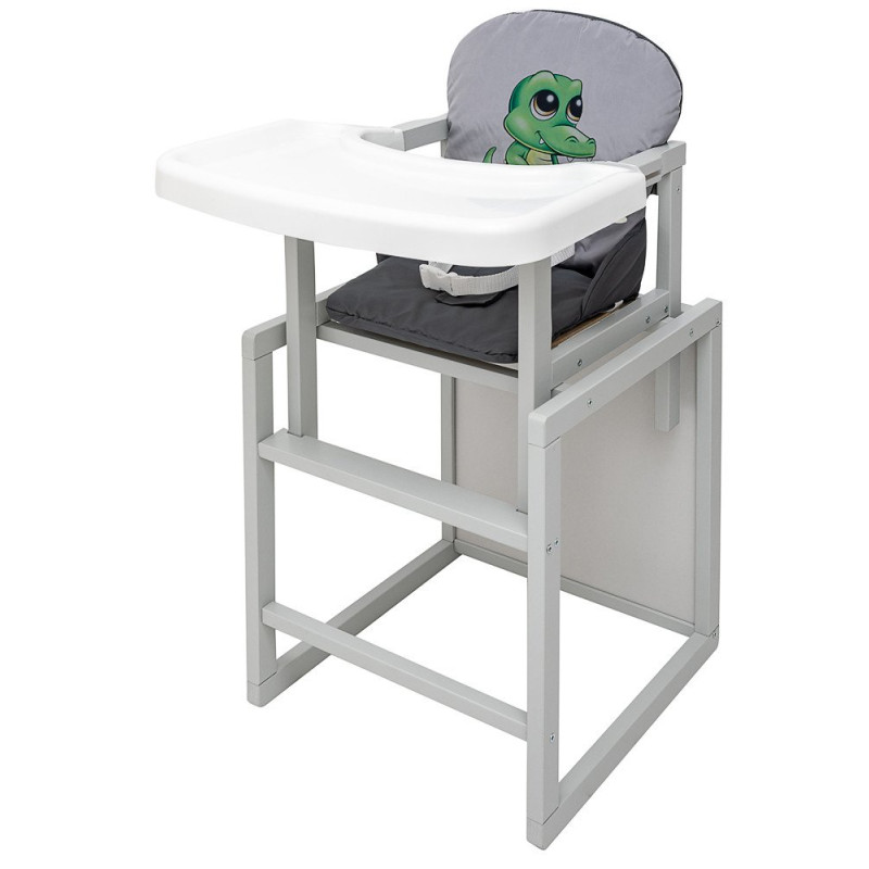 Стілець Babyroom трансформер Пеппі-250 сірий сірий/графіт крокодил