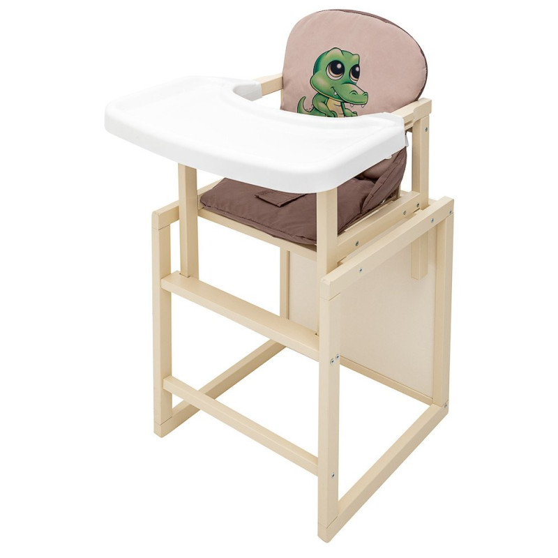 Стілець Babyroom трансформер Пеппі-260 слонова кістка капучино/шоколад крокодил