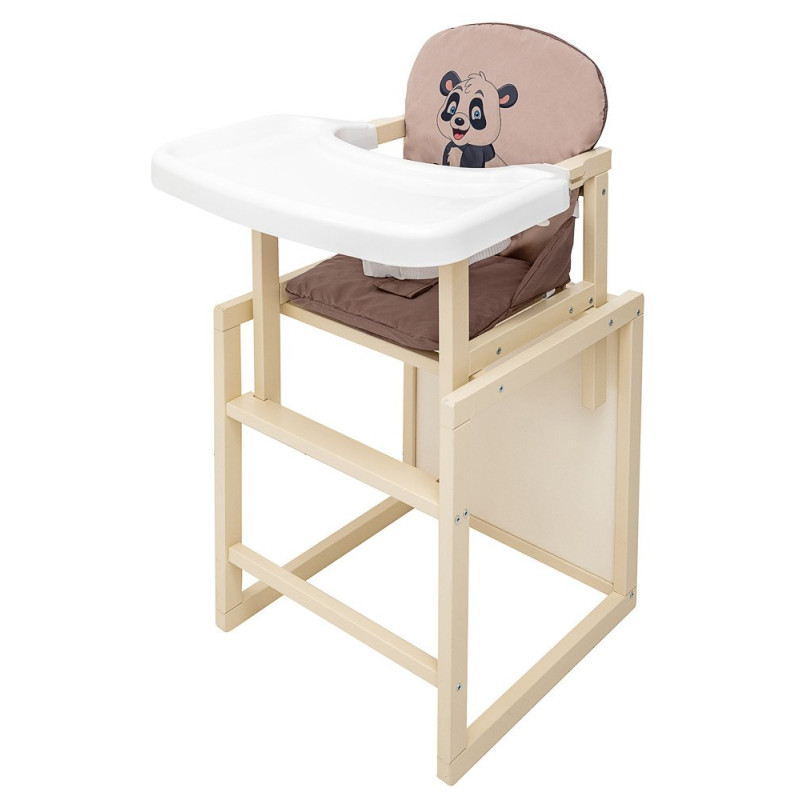 Стілець Babyroom трансформер Пеппі-260 слонова кістка капучино/шоколад панда