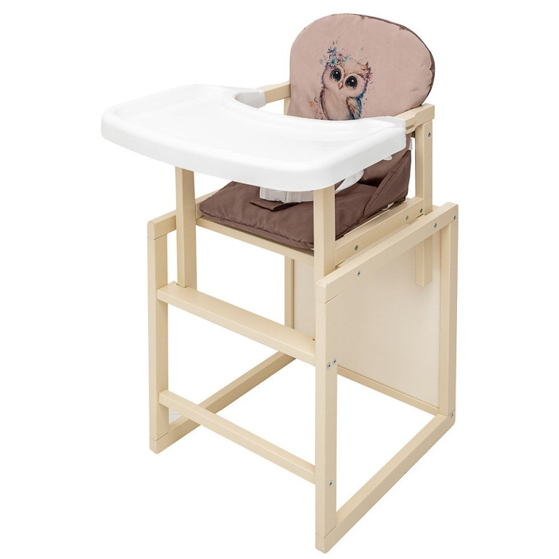 Стілець Babyroom трансформер Пеппі-260 слонова кістка капучино/шоколад сова