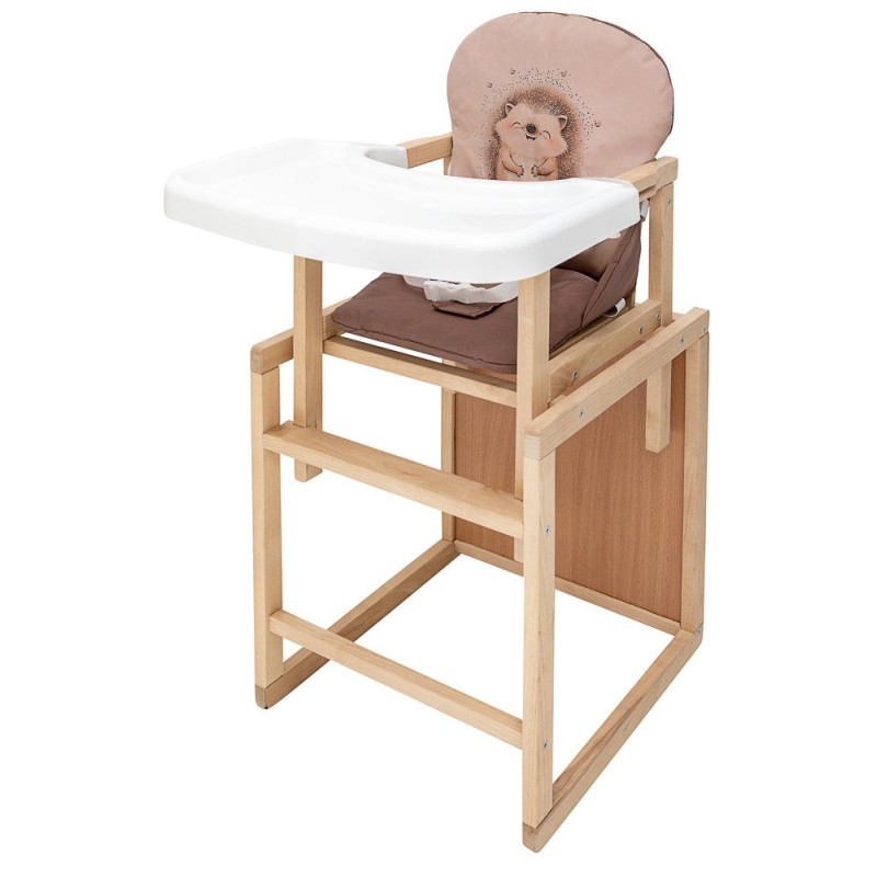 Стілець Babyroom трансформер Пеппі-230 eko капучино/шоколад їжачок, серця