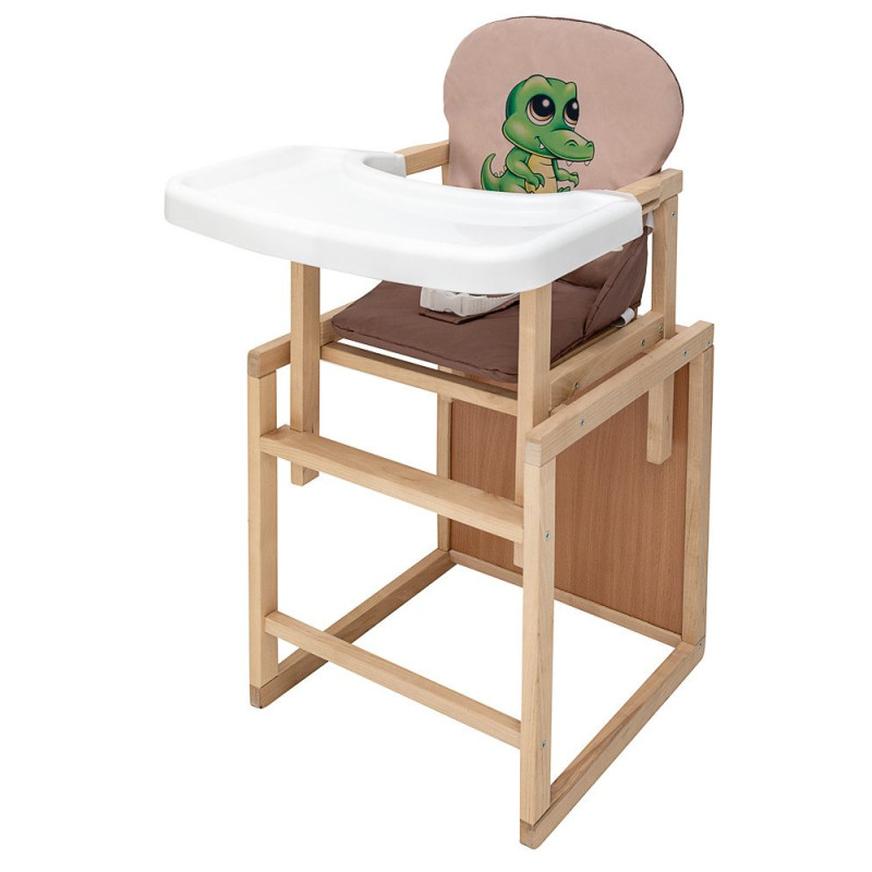 Стілець Babyroom трансформер Пеппі-230 eko капучино/шоколад крокодил