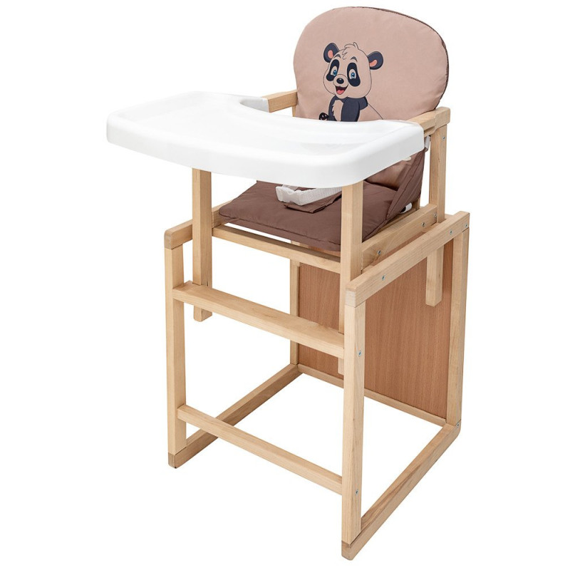 Стілець Babyroom трансформер Пеппі-230 eko капучино/шоколад панда