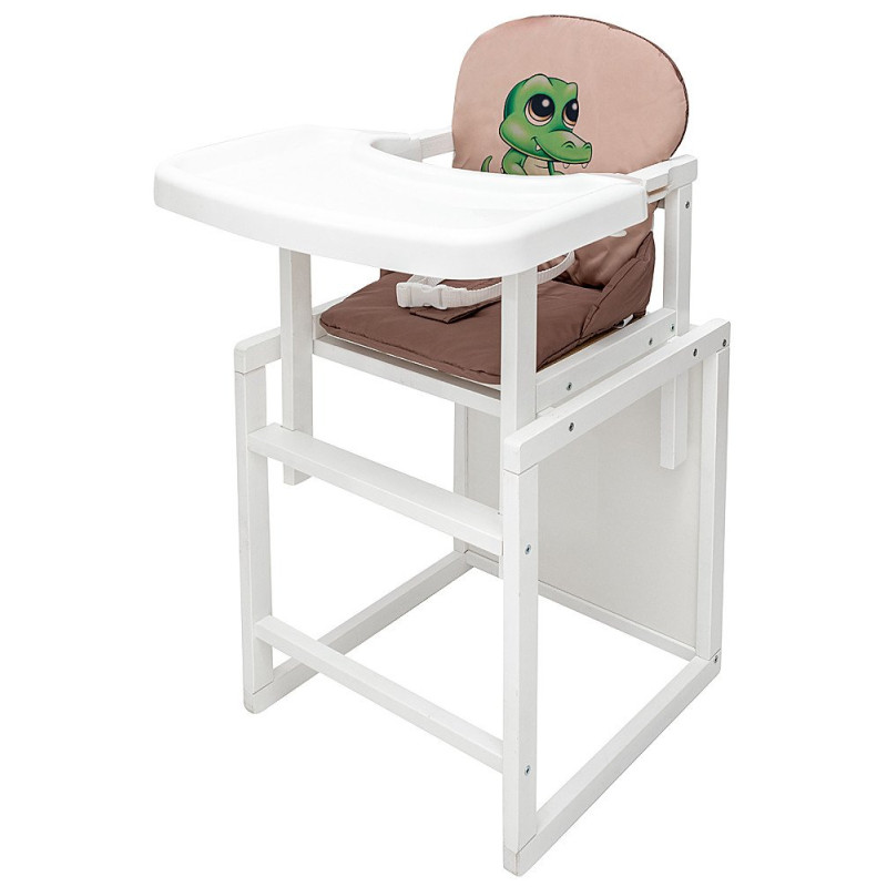 Стілець Babyroom трансформер Пеппі-240 білий капучино/шоколад крокодил