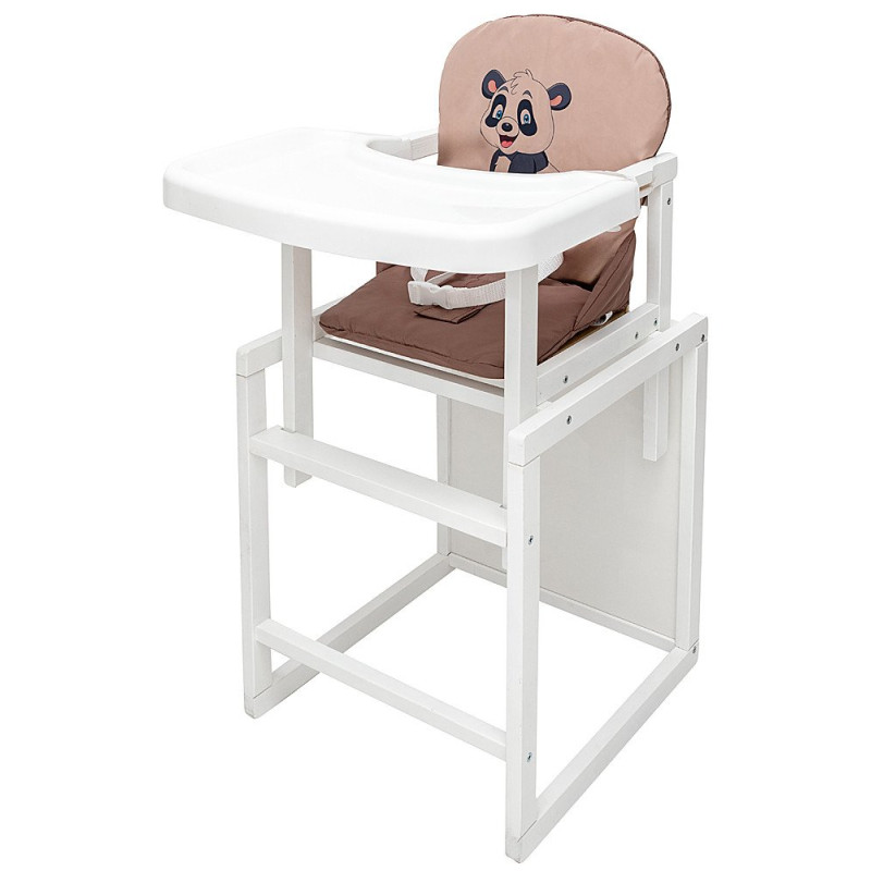 Стілець Babyroom трансформер Пеппі-240 білий капучино/шоколад панда