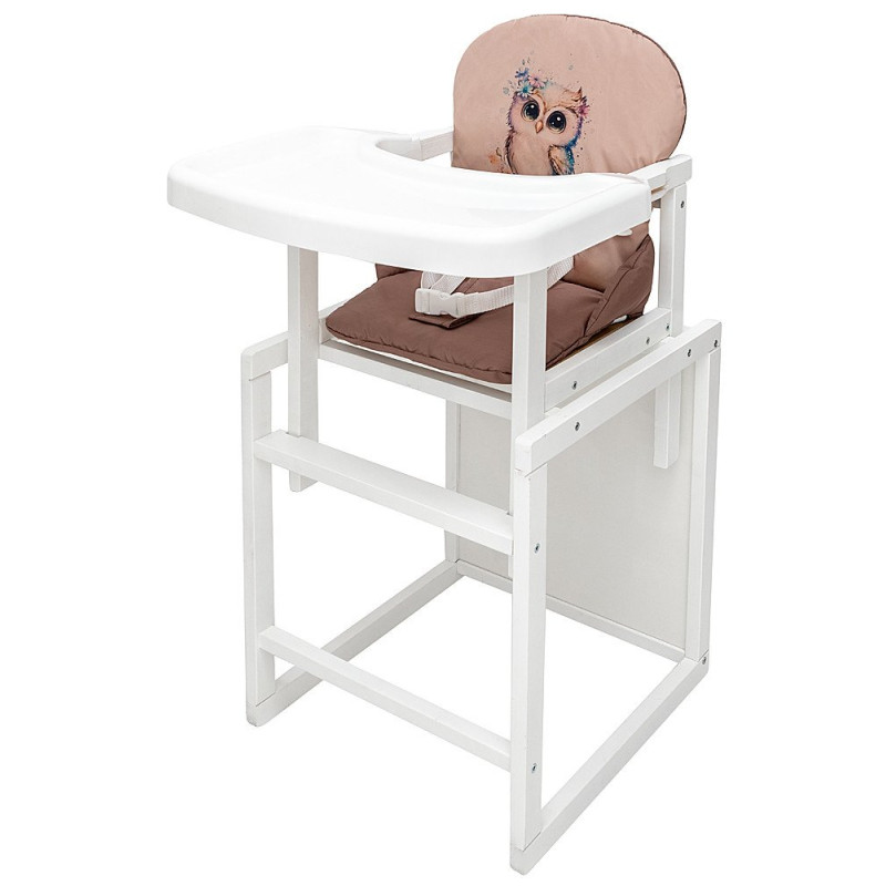 Стілець Babyroom трансформер Пеппі-240 білий капучино / шоколад сова