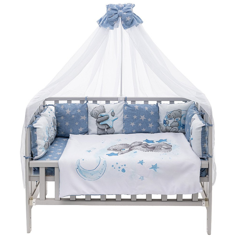 Постільна білизна Babyroom Bortiki Print-08 синій ведмедики