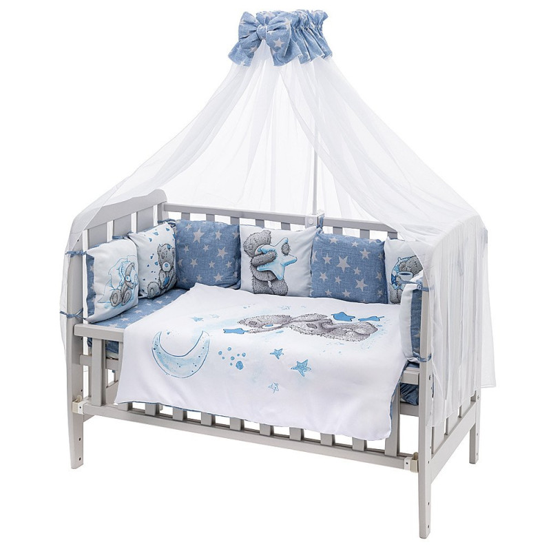 Постільна білизна Babyroom Bortiki Print-08 синій ведмедики