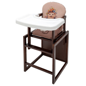 Стілець Babyroom трансформер Пеппі тонований капучино / шоколад їжачок, квіти