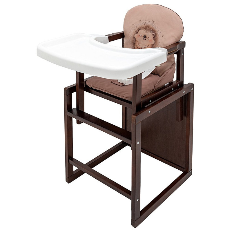 Стілець Babyroom трансформер Пеппі тонований капучино / шоколад їжачок, серця