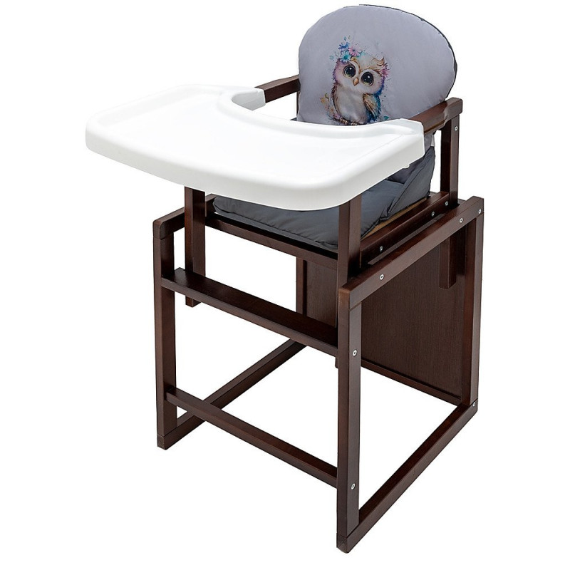 Стілець Babyroom трансформер Пеппі тонований сірий / графіт сова