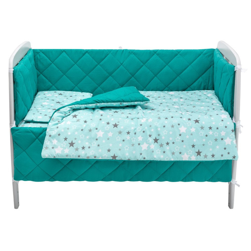 Постільна білизна Babyroom Dream-05 зелений зірочки