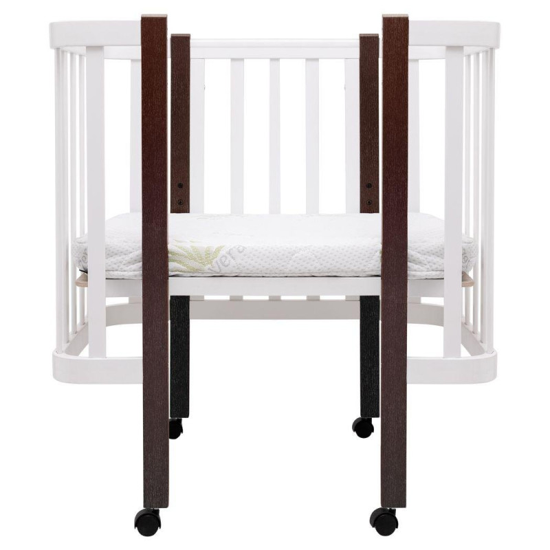 Ліжечко Babyroom Місяць LU-1 білий/венге