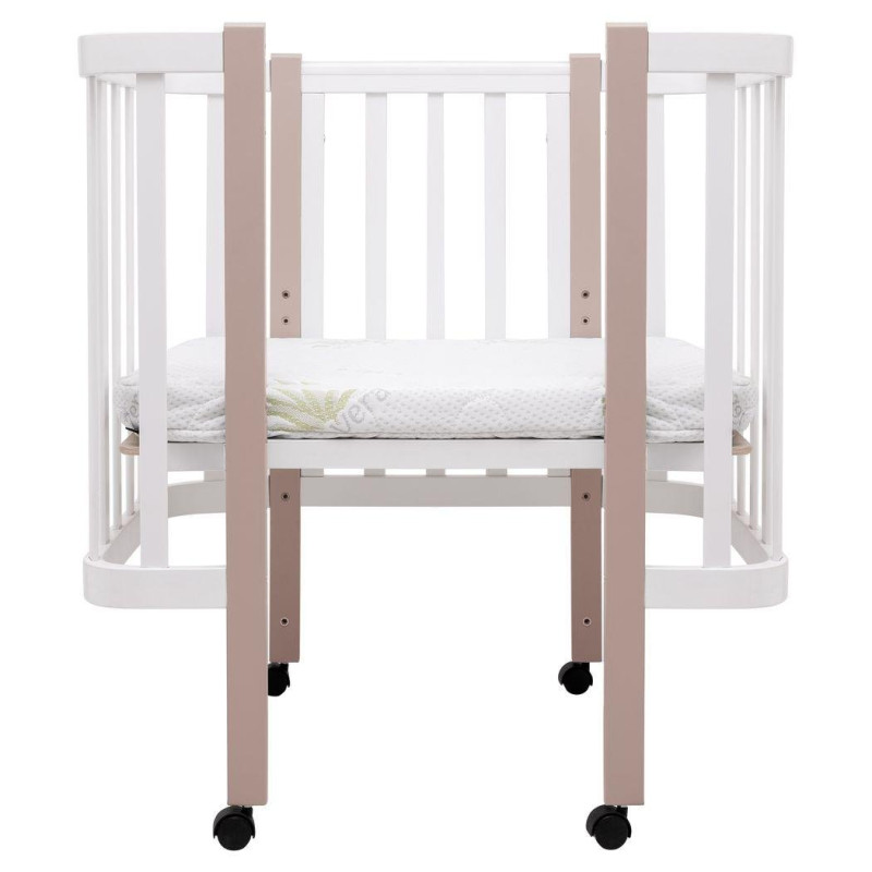 Ліжечко Babyroom Місяць LU-1 білий/капучино