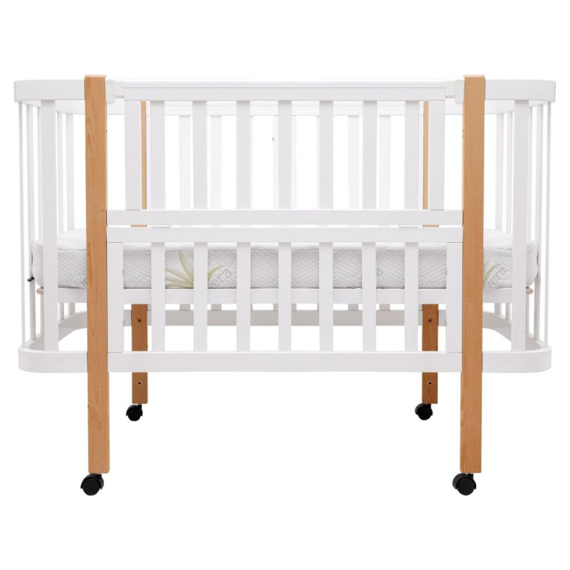 Ліжечко Babyroom Місяць LU-1 білий/натуральний