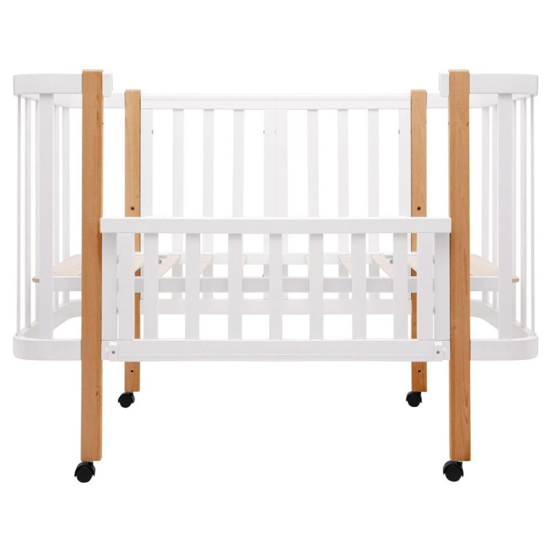 Ліжечко Babyroom Місяць LU-1 білий/натуральний