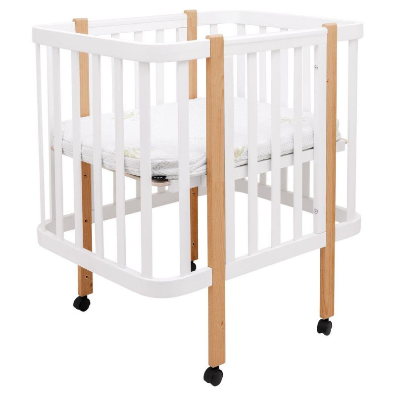 Ліжечко Babyroom Місяць LU-1 білий/натуральний