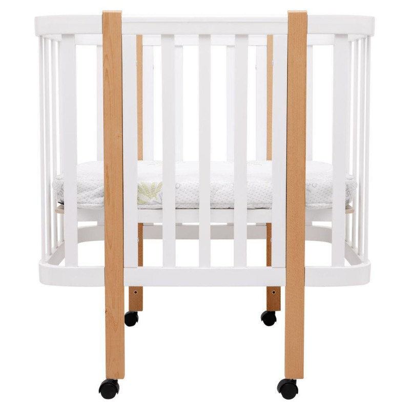 Ліжечко Babyroom Місяць LU-1 білий/натуральний