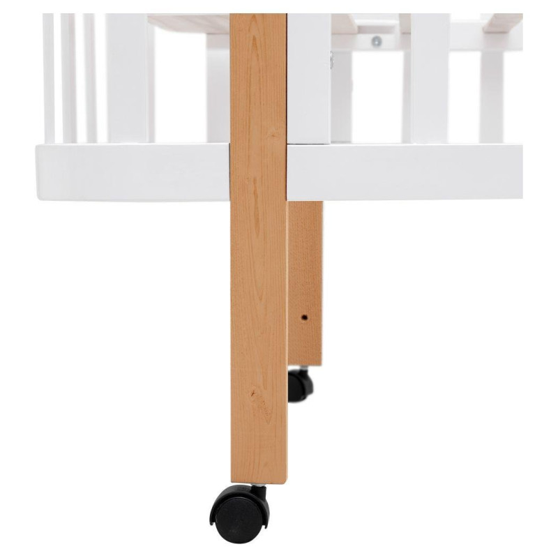 Ліжечко Babyroom Місяць LU-1 білий/натуральний