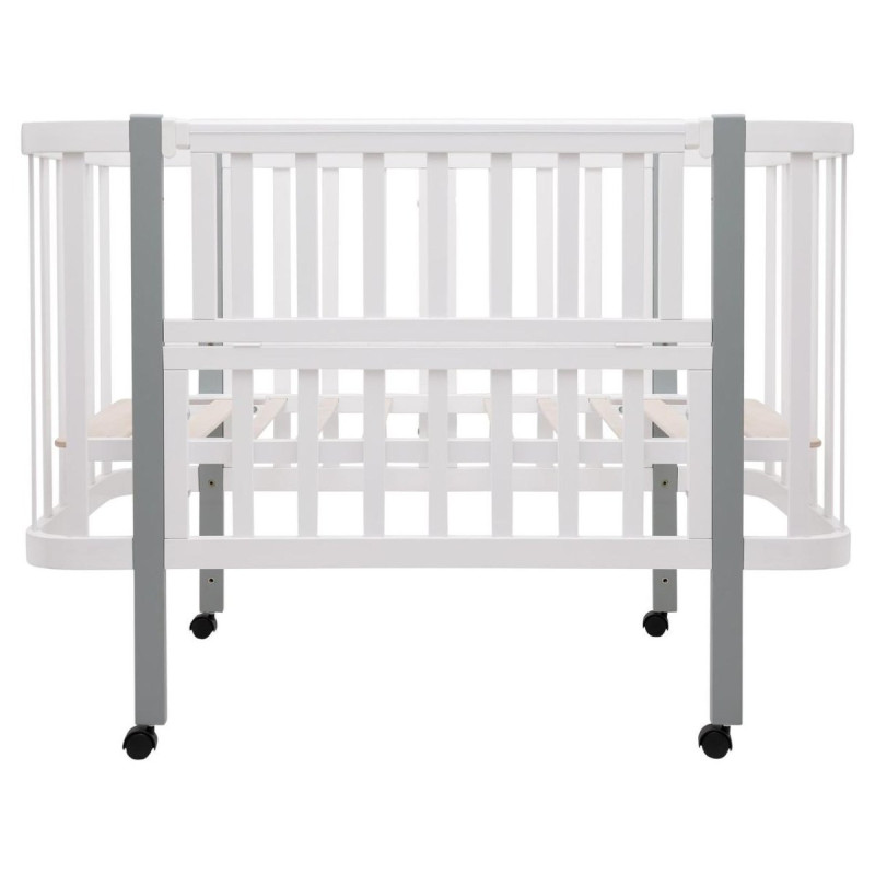 Ліжечко Babyroom Місяць LU-1 білий/сірий