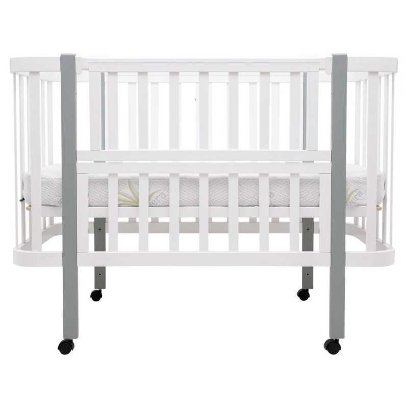 Ліжечко Babyroom Місяць LU-1 білий/сірий