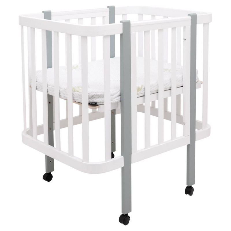 Ліжечко Babyroom Місяць LU-1 білий/сірий