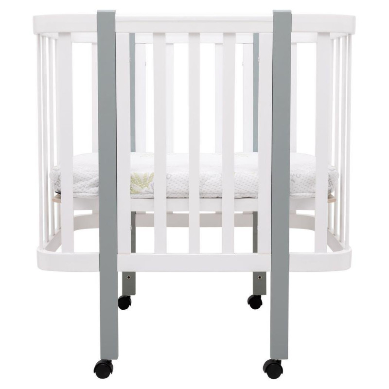 Ліжечко Babyroom Місяць LU-1 білий/сірий