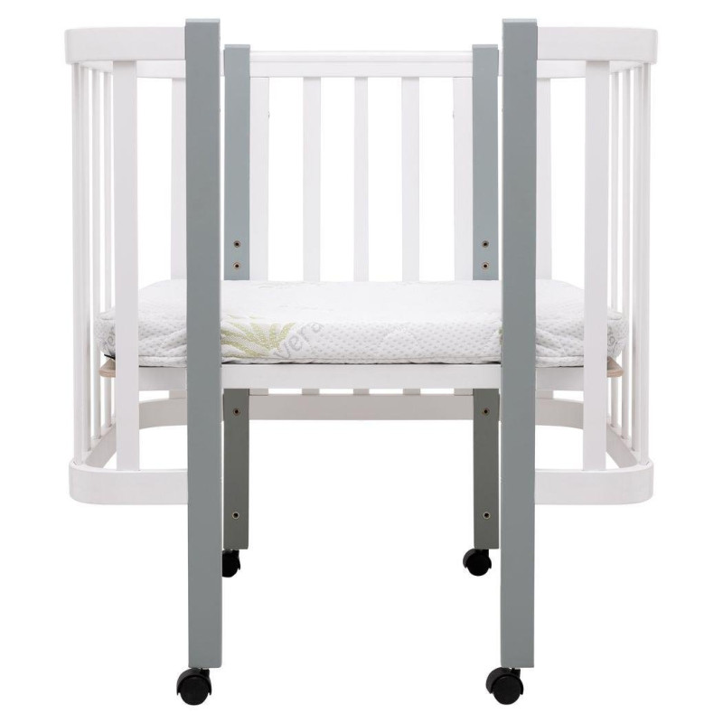 Ліжечко Babyroom Місяць LU-1 білий/сірий