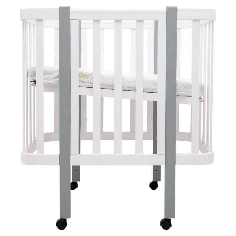 Ліжечко Babyroom Місяць LU-1 білий/сірий