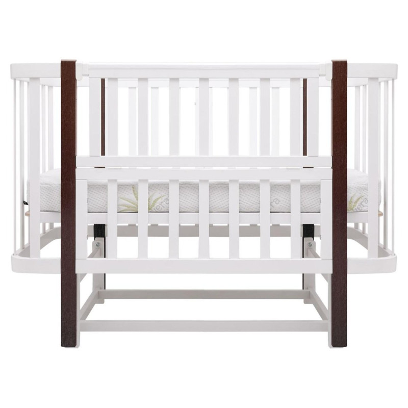 Ліжечко Babyroom Місяць LU-2 маятник білий/венге