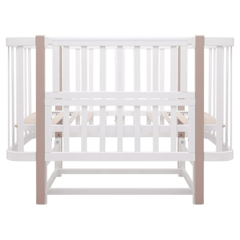 Ліжечко Babyroom Місяць LU-2 маятник білий/капучино