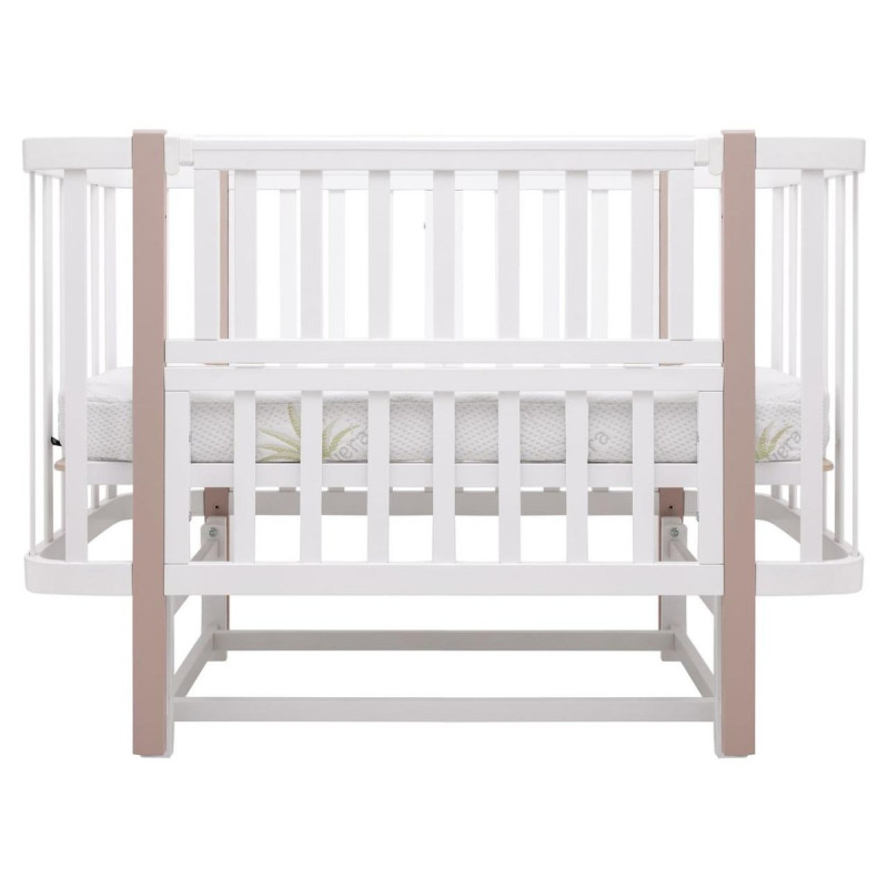 Ліжечко Babyroom Місяць LU-2 маятник білий/капучино