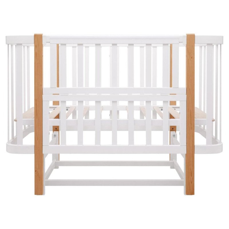 Ліжечко Babyroom Місяць LU-2 маятник білий/натуральний