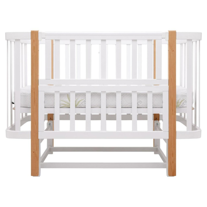 Ліжечко Babyroom Місяць LU-2 маятник білий/натуральний