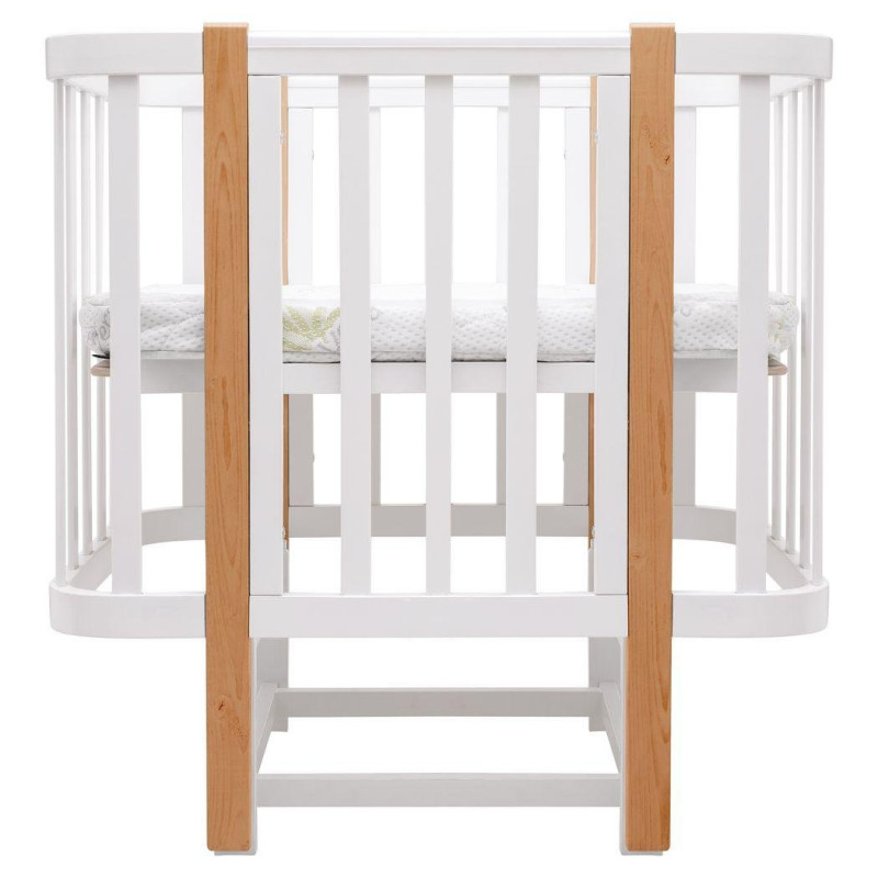 Ліжечко Babyroom Місяць LU-2 маятник білий/натуральний