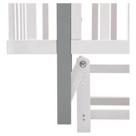 Ліжечко Babyroom Місяць LU-2 маятник білий / сірий