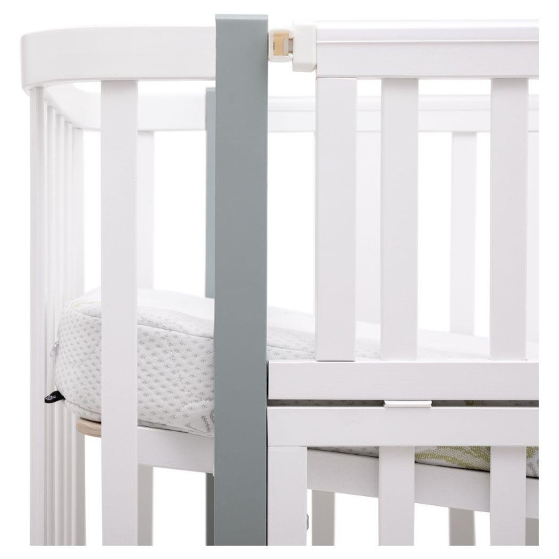 Ліжечко Babyroom Місяць LU-2 маятник білий / сірий