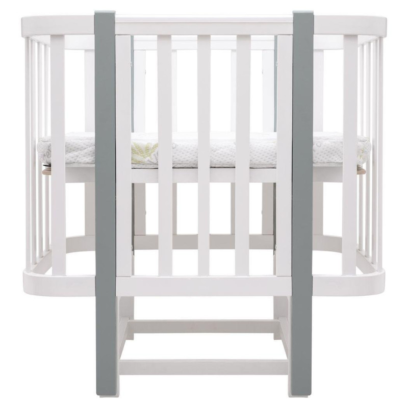 Ліжечко Babyroom Місяць LU-2 маятник білий / сірий