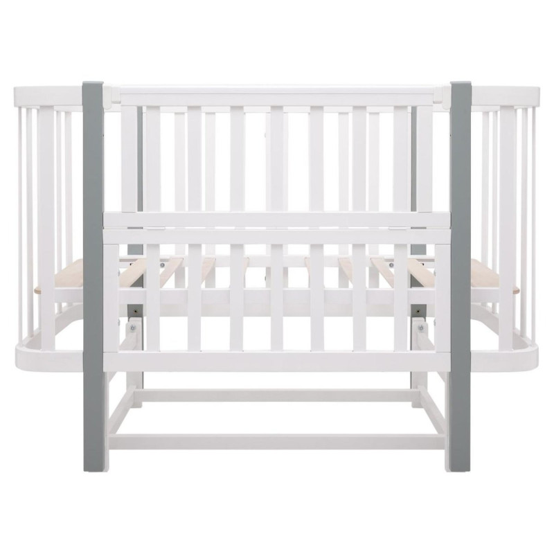 Ліжечко Babyroom Місяць LU-2 маятник білий / сірий