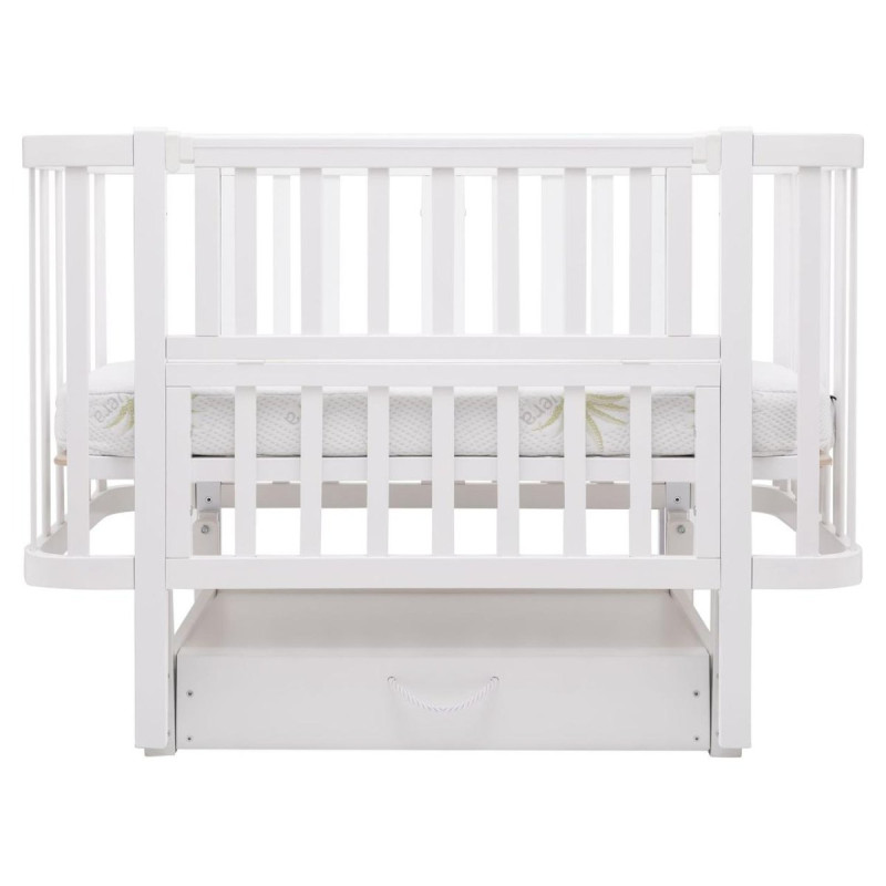 Ліжечко Babyroom Місяць LU-3 маятник, шухляда білий