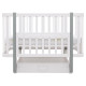 Ліжечко Babyroom Місяць LU-3 маятник, шухляда білий / сірий