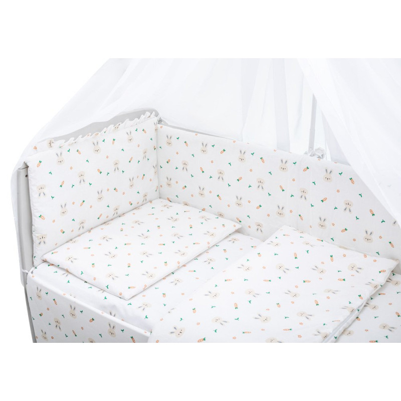 Постільна білизна Babyroom Gold RG-08 білий кролики з морквою 681899