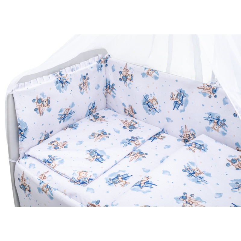 Постільна білизна Babyroom Gold RG-08 білий ведмедики на літаку 681900