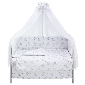 Постільна білизна Babyroom Gold RG-08 білий лисичка, ведмедик, зайчик, олень 681901