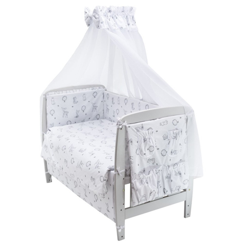 Постільна білизна Babyroom Gold RG-08 білий лисичка, ведмедик, зайчик, олень 681901